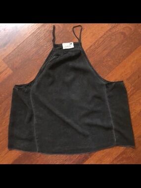 LA Hearts Black Halter Crop Top